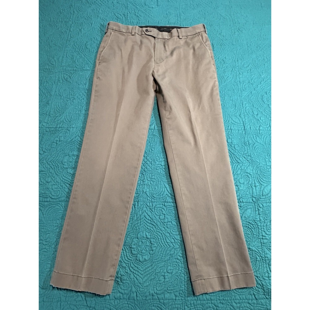 Brooks Brothers Advantage Chino Milano Pants Mens 35x30 Brownish Gray Stretch